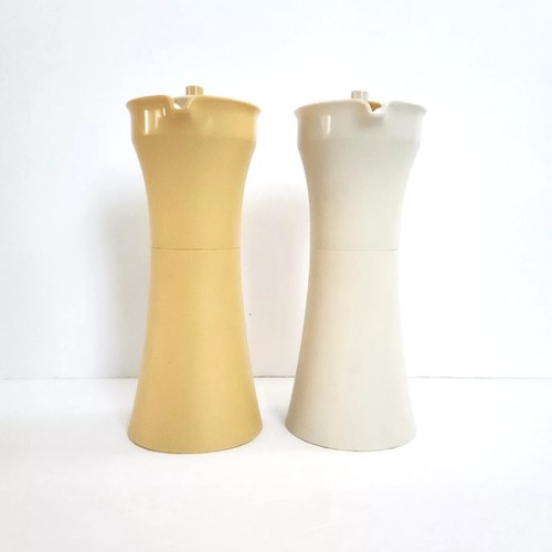 Vintage Tupperware Oil Vinegar Cruet Set Dressing Syrup Almond Harvest Gold USA - Picture 13 of 14