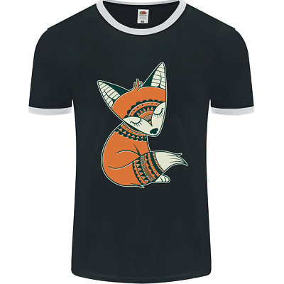 A Cute Tribal Fox Herren Ringer T-Shirt FotL