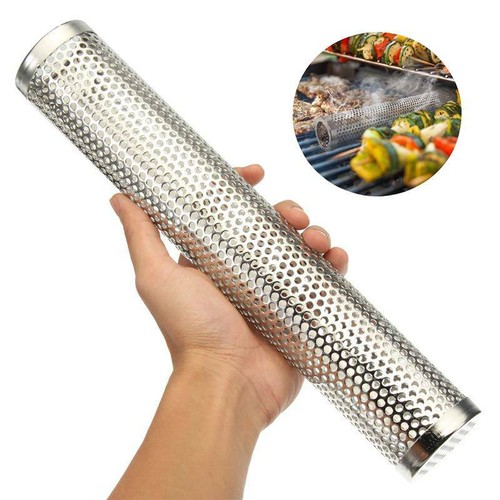 BBQ Grill Smoking Mesh Tube Smoke Generator Smoke Tube AND 1Kg Hard Wood Pellet - Picture 3 of 10