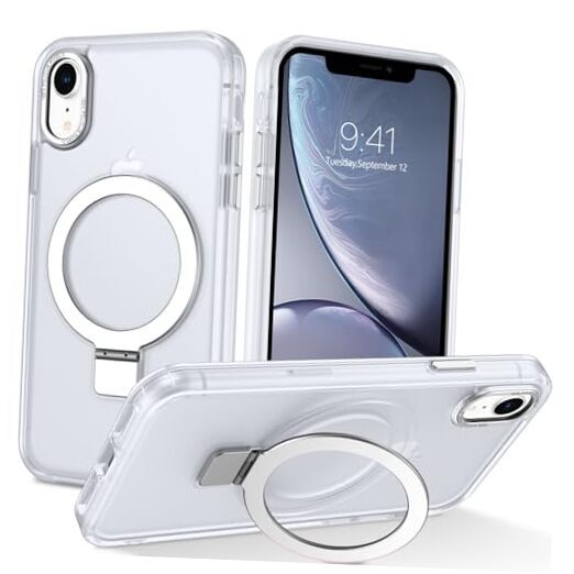 for iPhone XR Case Magnetic with Ring Stand[Compatible with
