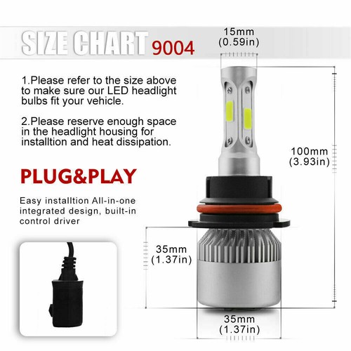 For Nissan Juke 2011-2014 - 4x 6000K LED Headlight Hi/Lo Beam + Fog Light Bulbs - Picture 5 of 12