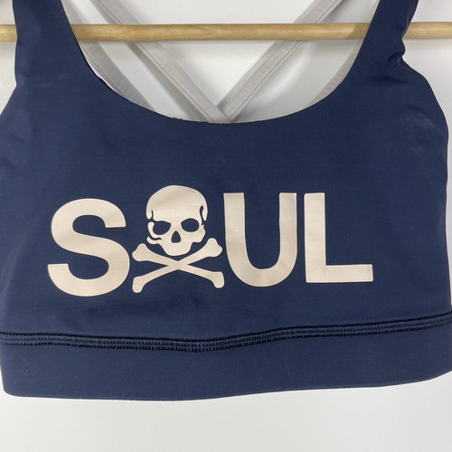 Lululemon Soulcyle Energy Sports Bra with Skull Blue Athletic Women's Size 4 - Picture 3 of 8