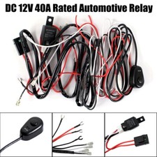 Motorcycle Car Driving Light Fog Work Light Wiring Loom Harness w/Mouse Switch