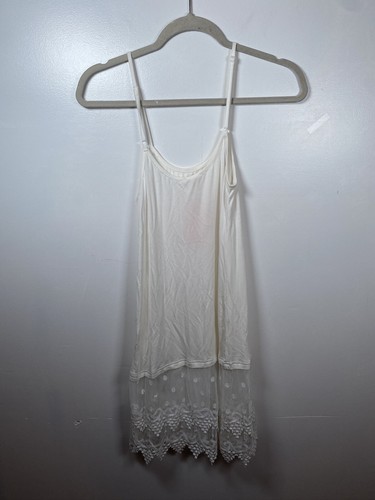 Before You Women's Camisole With Lace Trim Size Small Ivory/Cream