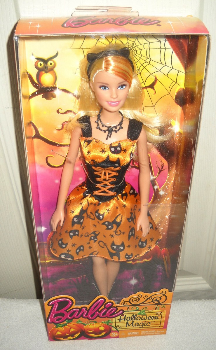 10687 NRFB Mattel Target Stores 2015 Halloween Magic Cat Barbie