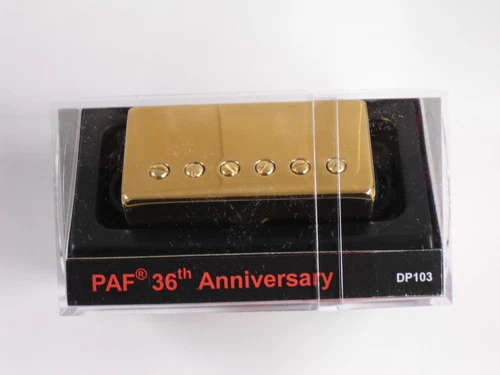 DiMarzio REGULAR SPACED PAF 36th Anniversary Neck Humbucker Gold Cover DP 103