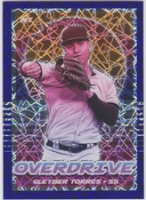 Gleyber Torres 2021 Panini Chronicles Overdrive Blue Velocity New York Yankees