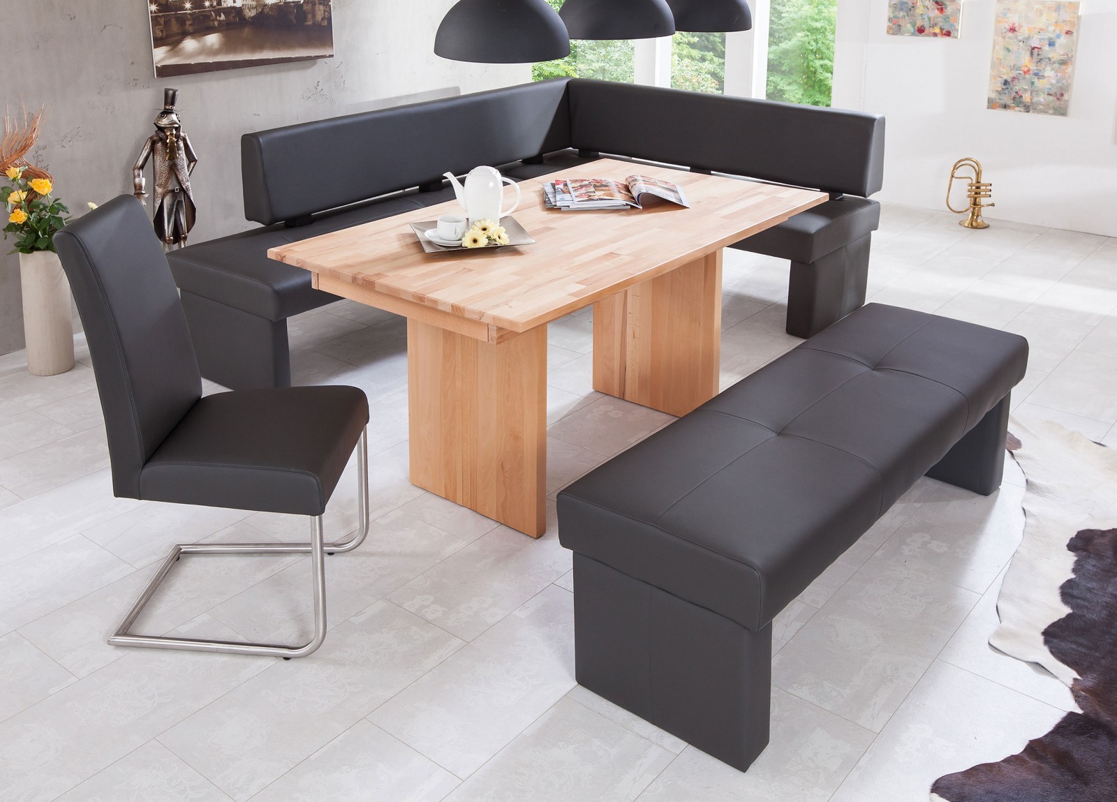 Standard Furniture Domino Eckbank Eckbänke Kunstleder viele Farben u