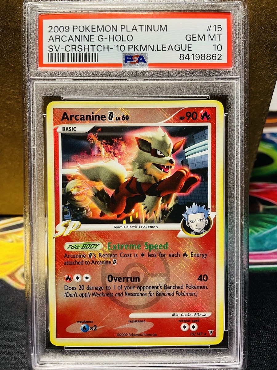 PSA 10 GEM MINT Pokemon Arcanine G 15/147 Platinum PSA 10 GEM MINT Pokemon Arcanine G 15/147 Platinum