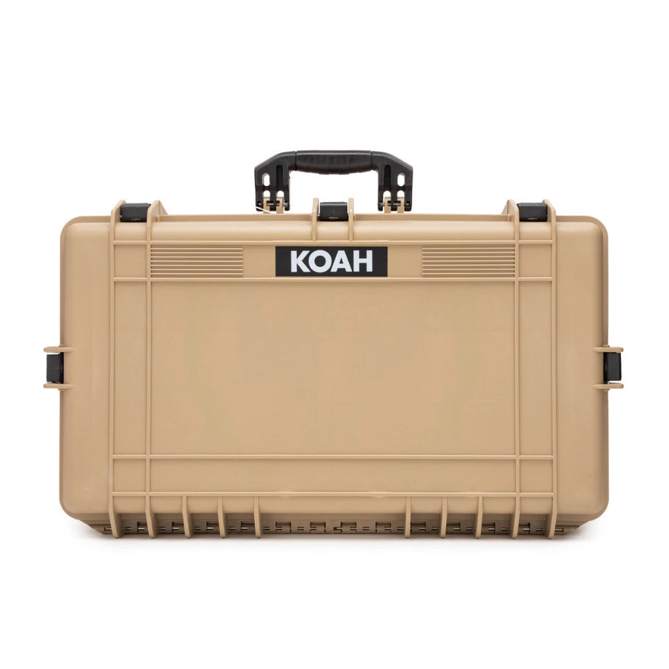 Koah Weatherproof Hard Case with Customizable Foam 28 x 17 x 7 In Tan