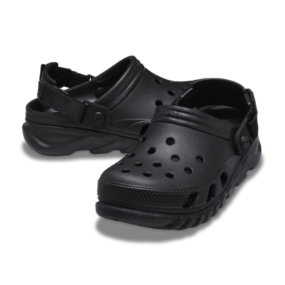 New CROCS Womens DUET MAX CLOG 208776-001 BLACK UNISEX US W 6 - 9
