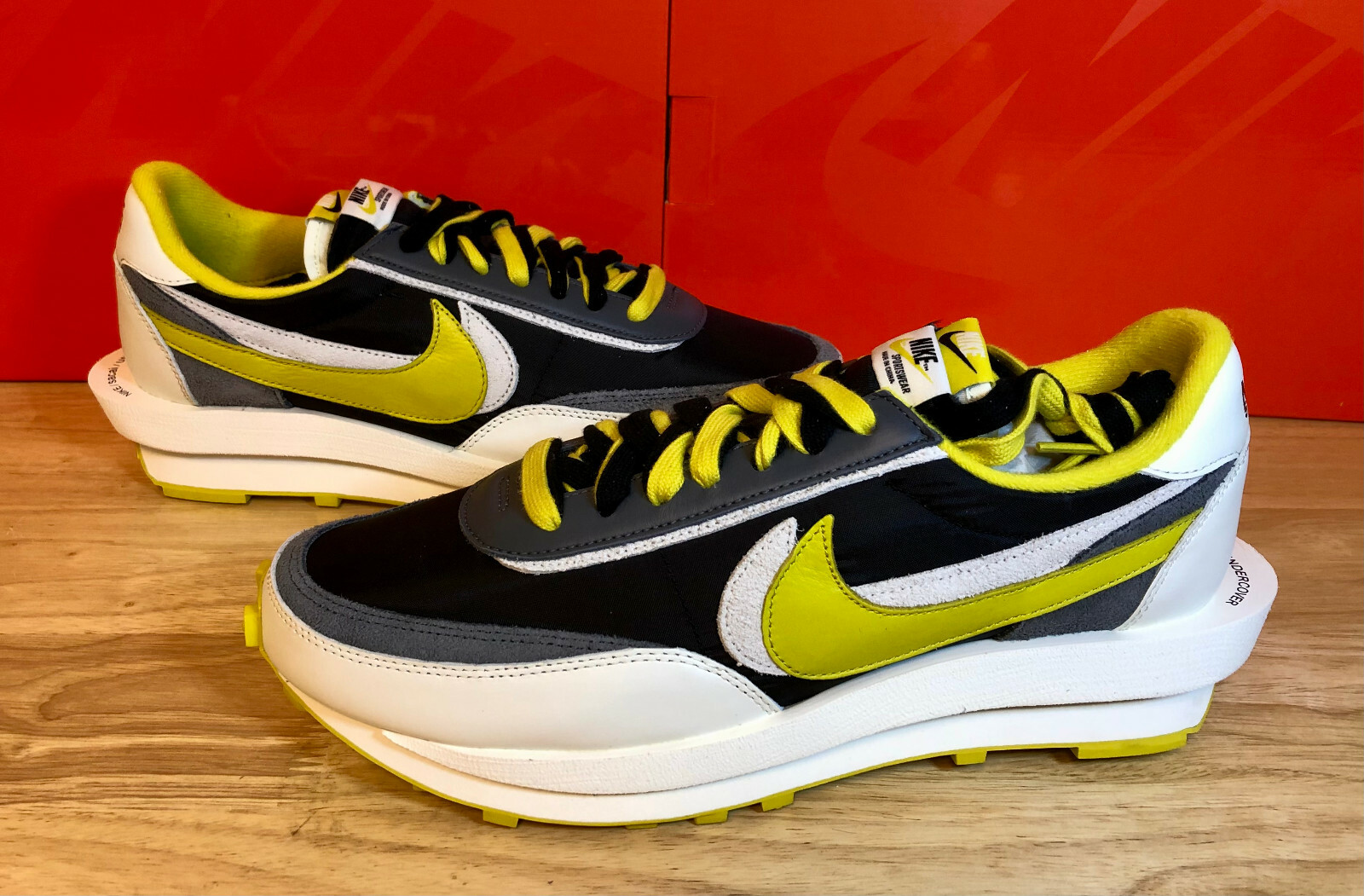 SACAI X NIKE DS Nike x sacai x Undercover LD Waffle limone brillante DJ4877 001 taglia 13