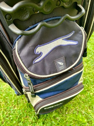 Slazenger Golf Cart Bag 13-Way Divider Zipped Pockets, Blue and Black - Picture 5 of 13