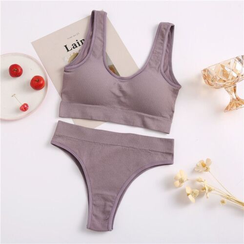 Soft Padded Backless Bras - Seamless Bralette Lingerie Tops High Waist Panties - Picture 22 of 33