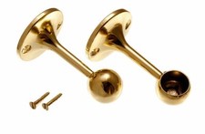 Towel Rail End Rod Support Bracket 19mm Brass Plated Eb | Onestopdiy New