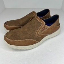 Nunn Bush Mens 85062-238 Brown Conway Leather Moc Toe Size 10 M Slip-On Shoes
