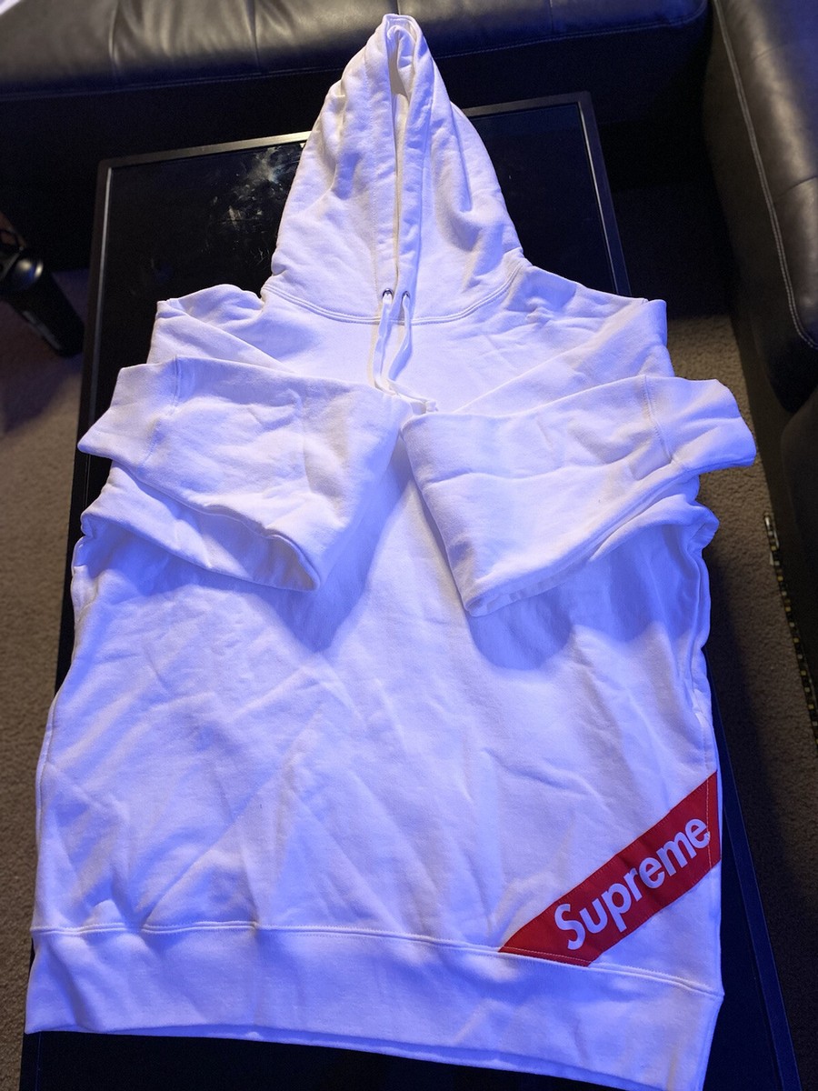 Supreme SS18 Corner Label Hoodie L White | eBay Supreme SS18 Corner Label Hoodie L White | eBay