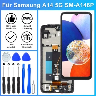 Für Samsung Galaxy A14 5G LCD Display A146P mit Rahmen Touchscreen Bildschirm