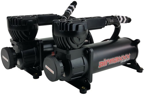 airmaxxx Dual 580 Black Air Compressors w/Wire Kit & 5 Gallon Steel 9 Port Tank - Picture 10 of 24