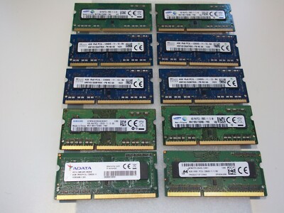 Samsung Mix 10x4GB DDR3 PC3L-12800S 1600MHz Laptop RAM Arbeitsspeicher 204pin - Restposten