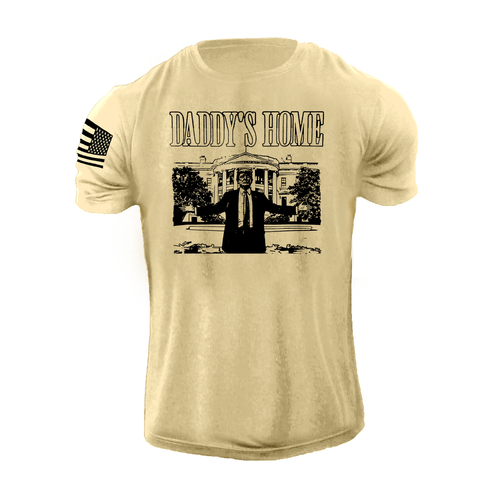Daddy's home tee USA TRUMP Election 2024 American Patriotic Flag 100% Cotton Tee - Picture 5 of 7