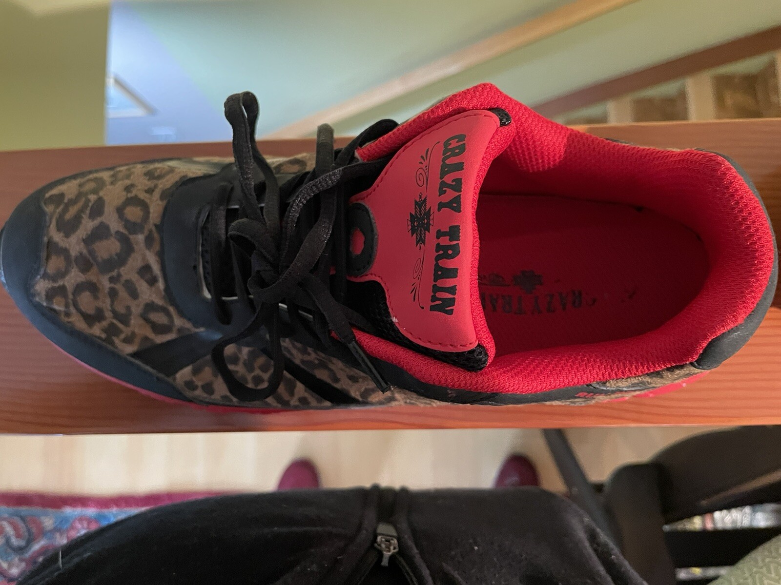 Crazy Train Run Wild Red Brown Leopard Print Runn… - image 5