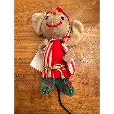 Vintage Made in Japan Midcentury DAKIN  Dream Pets  Velveteen Christmas Mouse