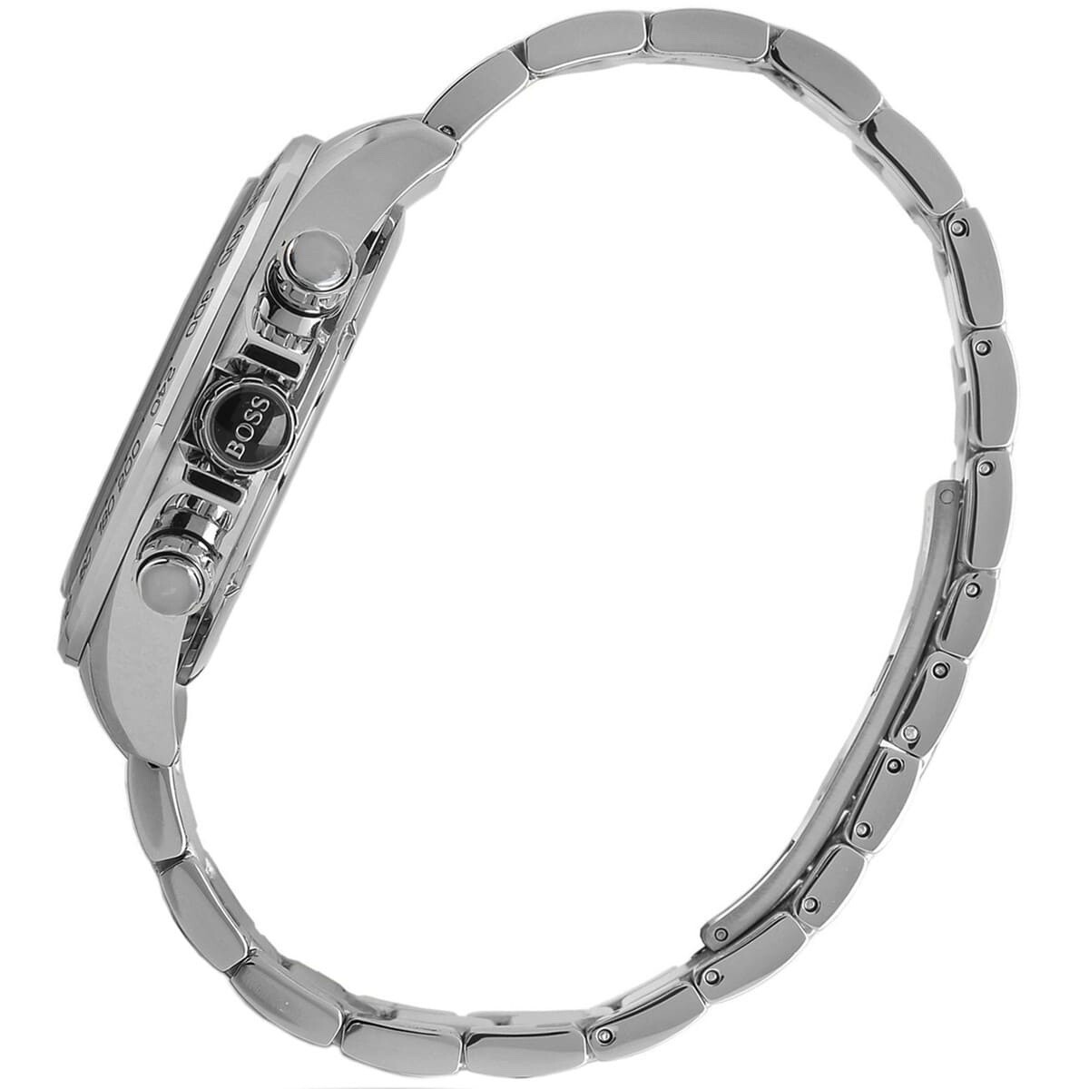 HUGO BOSS HB1512962 Ikon Silver Dial Chronograph Mens Stainless