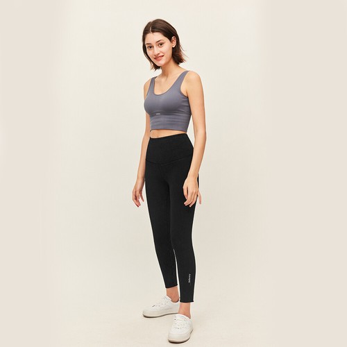 Women Yoga Pants High Waist Sports Outfit Fitness Gym Workout Tracksuit *Black L