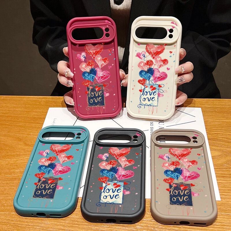 For Google Pixel 9 Pro XL 8 Pro 8A Soft Love Heart Phone ShockProof Case Cover - Image 3 of 4