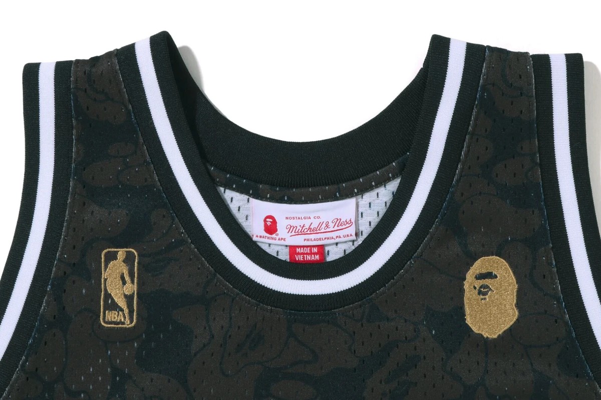 A BATHING APE Men's Basketball Tank Top BAPE x MITCHELL & NESS MIAMI HEAT Collab