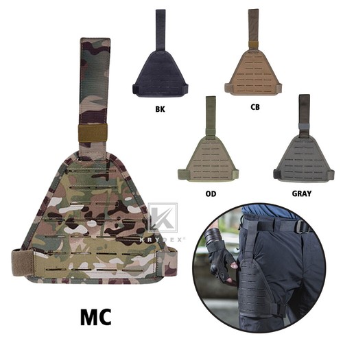 KRYDEX Tactical Drop Leg Panel Laser-Cut MOLLE Strap Rig Single Point Platform