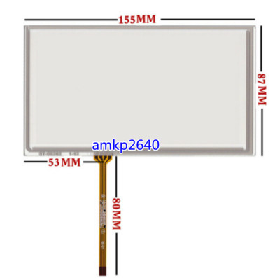 6.2 inch 4 wire Resistive 155*87mm Touch Screen for Car DVD Navigation 155*88mm