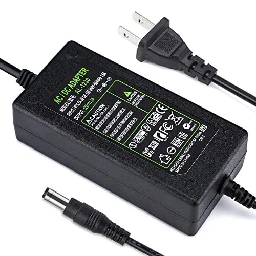DC 12V 3A Power Adapter US Plug 4.6FT Power Cord 36 Watt AC 100-240V to DC 12... - Image 3 of 4