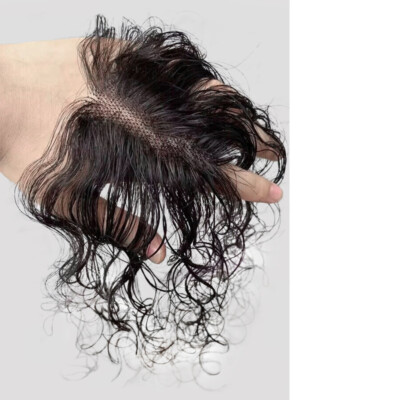 Short Fluffy Curly Wavy Hair Clip in Real Human Hair Topper  Wiglet for Women
