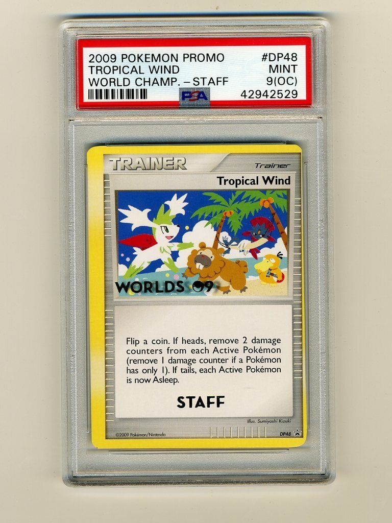 Pokemon PSA 9 OC MC MINT 2009 Tropical Wind Staff Miscut