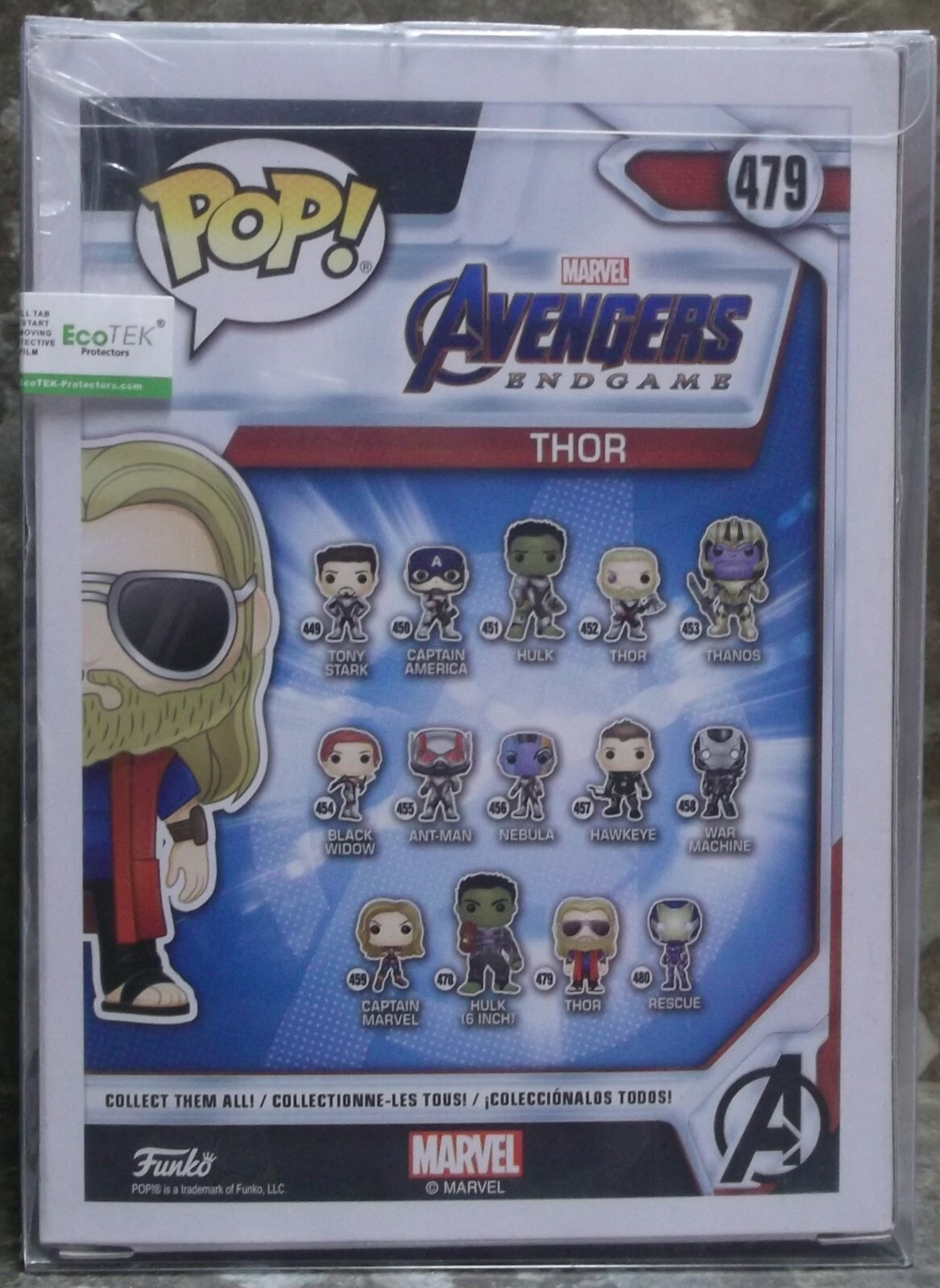 Funko Pop #479 Thor Marvel Avengers End Game In Pop Protector | eBay