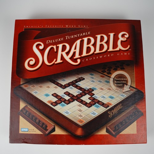 2001 Scrabble Deluxe Turntable Edition, Parker Brothers, Vintage - 100% Complete