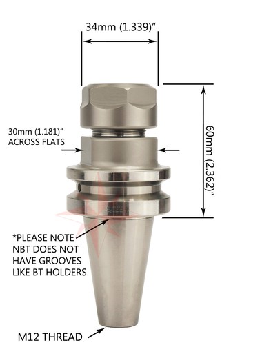 REDS NBT30-ER20-60 Präzisionsspannfutter Werkzeughalter G2.5 30k CNC Fräser Nickel - Bild 2 von 2