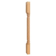 ONE-3-1/2" W x 1-3/4" D x 35-1/2" H Split Rope Post-  BEST PRICE ON EBAY