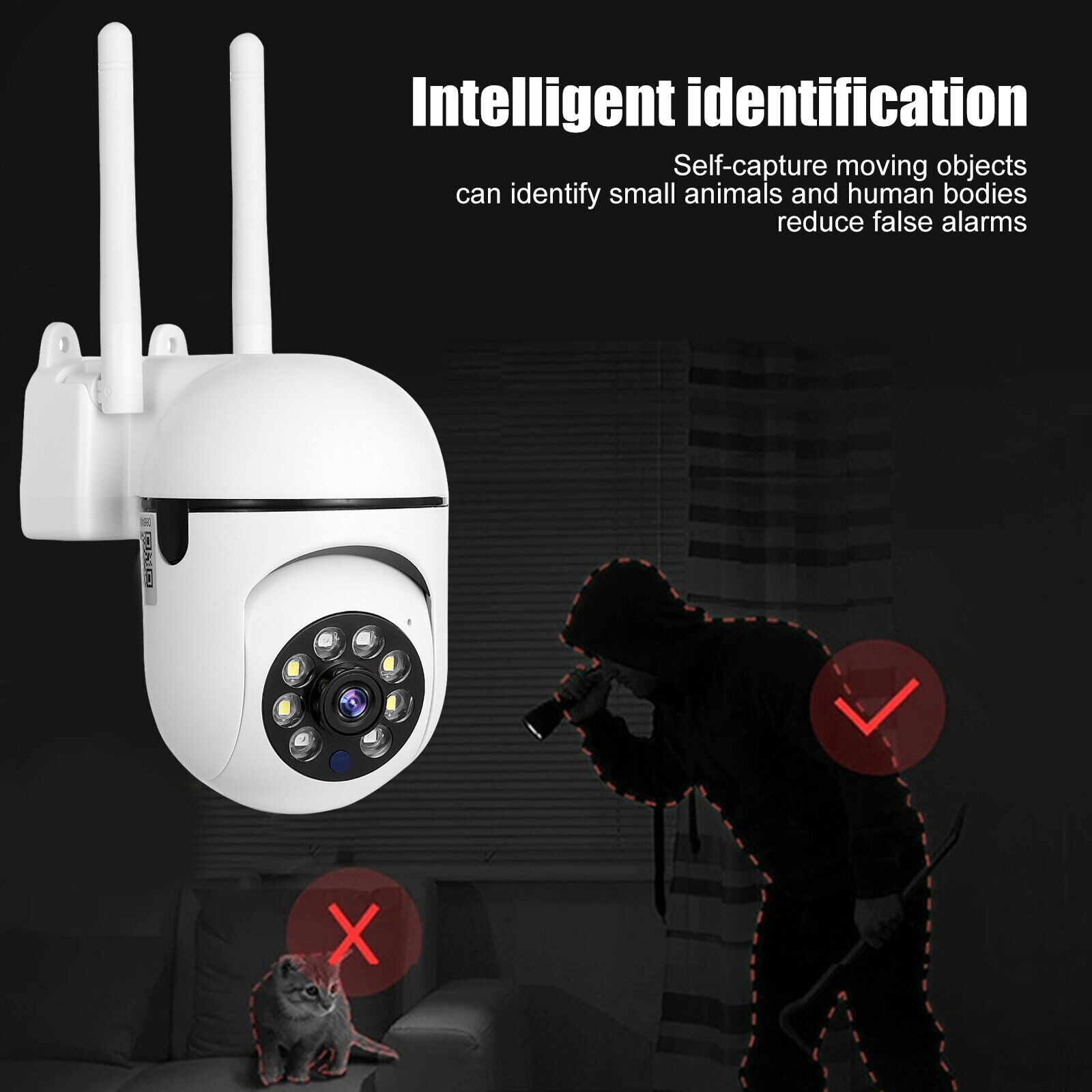 Wireless Security Camera System Outdoor Home 2.4G Wifi Night Vision Cam 1080P HD