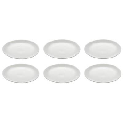 6er Set Frühstücksteller WHITE BASICS ROUND D. 23cm Maxwell & Williams