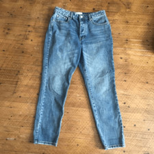 Tobi jeans distressed straight leg jeans