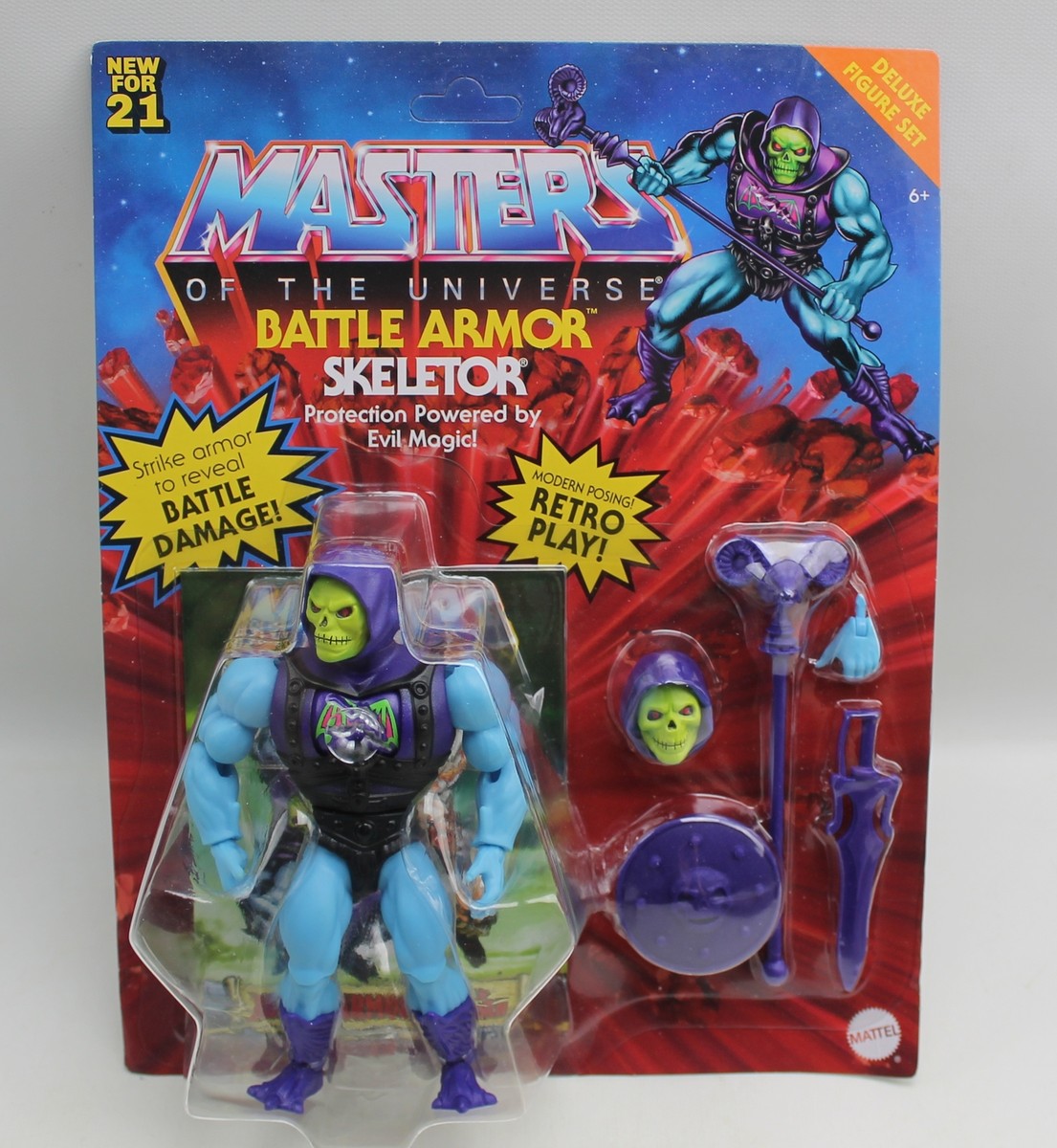 値下げ中HE-MAN SKELETOR フィギュア 未開封 Skeletor Battle Armor Rotating Chest Vintage 1983 Soft Head