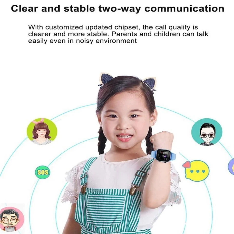 Kids 4G Smart Watch SOS GPS Location Camera Video Call SIM Card Children Gift - Image 4 of 4