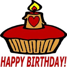 30 Custom Red Birthday Cupcake Personalized Address Labels