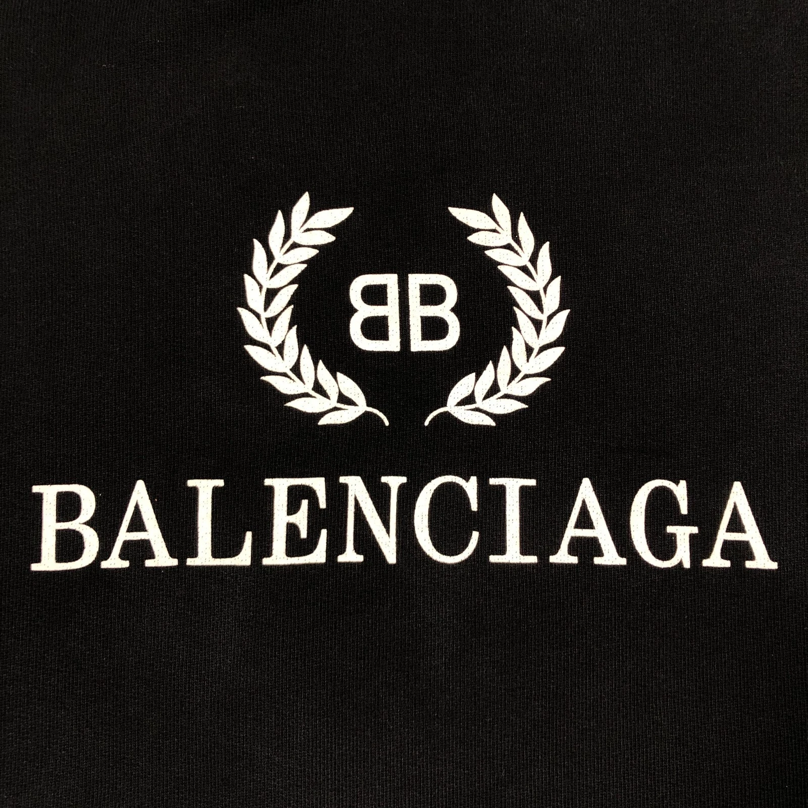 Felpa con cappuccio Balenciaga Crest Logo Spellout 2018 taglia small adatta XL B33