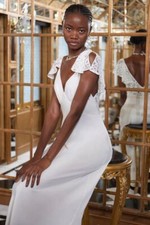 NEW Rixo Esme Wedding Dress Silk Lace Ivory DRESS SZ S M  RRP £895