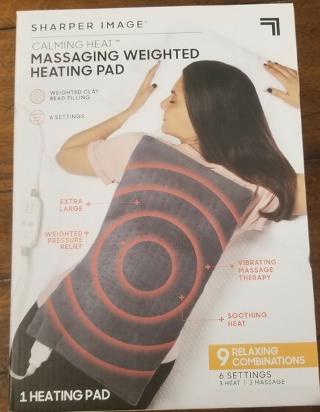 sharper image massage weighted heating pad