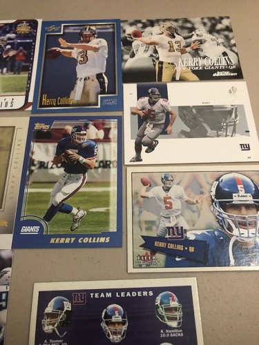 Kerry Collins 🏈NY Giants • Carolina Panthers Football Cards🏈18 Card Lot🏈 - Picture 4 of 7